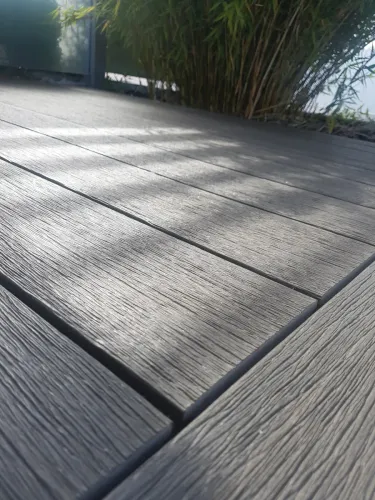 8x400cm Lunar Grey/Ce-Dubbelzijdig toepasbaar kleurprofiel Graphite en Wenge
