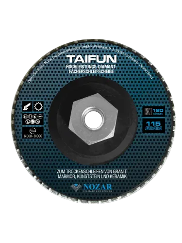 Taifun Diamant Lamellenschijf D115/M14 K120 Zwart-