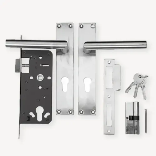 Inbouw cilinderslot schild RVS tbv 614467-RVS