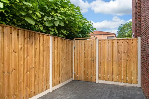 Tuinscherm Breukelen (19+2) Grenen groen geïmpregn.180x180cm-Geschaafd