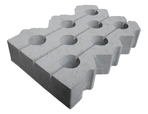 Grasbetontegel type K 40x60x12(40 cm. zijde vlak + bovenzijde vlak) K85912 klasse B BK15 GRN+-Waterdoorlatend