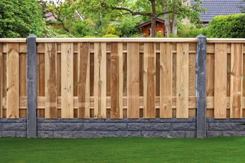 Tuinscherm Breukelen (19+2) Grenen groen geïmpregn.90x180cm-Geschaafd