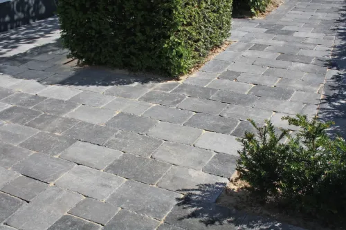 Trommelsteen 20x30x6 grijs/zwart genuanceerd-Stabiel en grip