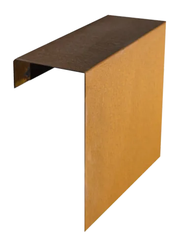 Corten Overzetstuk 500x300x120mm-Er ontstaat een oranjebruine roestlaag na blootstelling aan buitenlucht