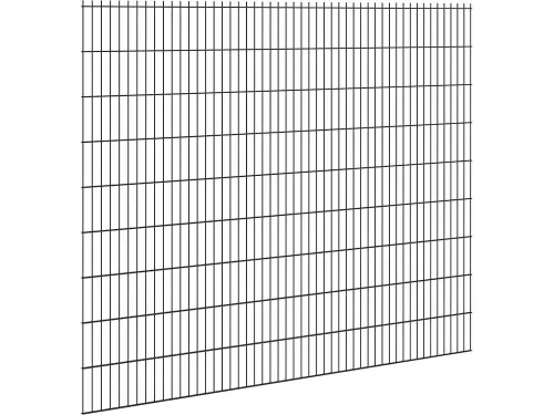 Hillfence metalen scherm dubbele staafmat 250x183cm zwart-Privacy creëren i.c.m. klimplanten
