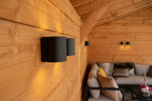 In-Lite Halo Up-Down Wall 12V - Black-Weersbestendig