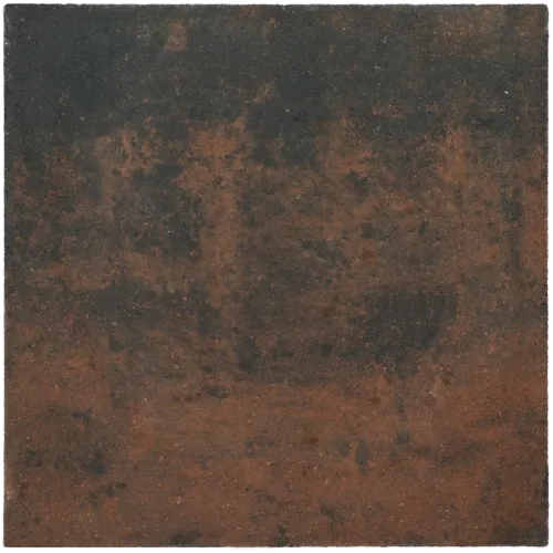 Carré tegel 50x50x5 vlak KOMO nero castano-Strakke tegel zonder facet