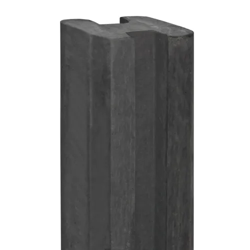 Beton-sleufpaal Zaan 10x10x275 antraciet Vlakke kop-