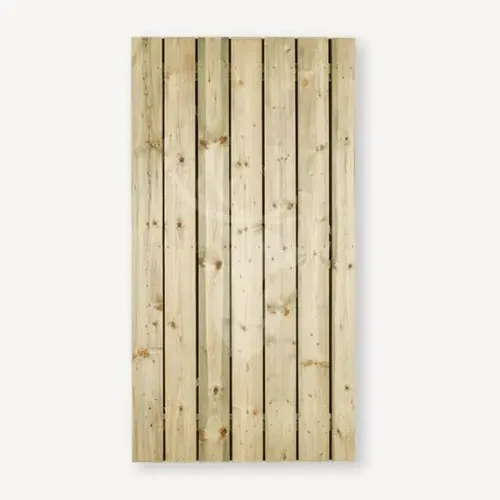 Tuindeur Privacy RVS Inbouwslot Vuren Groen Geimpr 100x190-Groen geïmpregneerd grenen