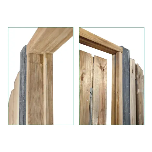 Tuindeurkozijn Grenen Groen Geimpregneerd Geschaafd 210x140-Groen geïmpregneerd grenen