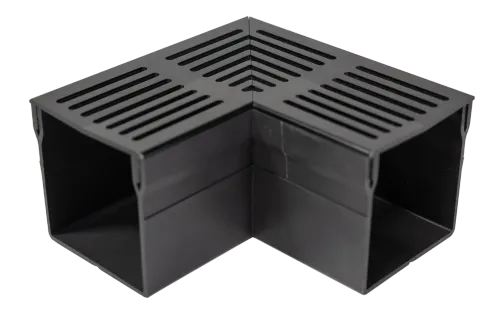 Star Drain Mini 65/60 Hoekstuk - Zwart (Aluminium)-Optimale waterafvoer