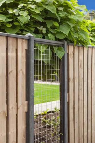 Gaaselement met kader 45x45mm H180xB90cm geïmpregn-Karakteristieke houtnerf