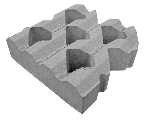 Grasbetontegel type C 40x40x12(40 cm. zijde vlak) BK25 vierkante gaten-Waterdoorlatend