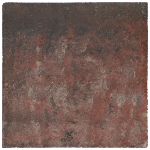 Carré tegel 50x50x5 vlak KOMO nero rosso-