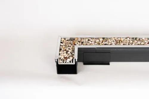Top Stone 100/100 Lijngoot - Grijs (Aluminium) 100cm-