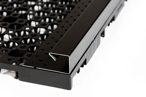 Drainbase Rand Recht Zwart-