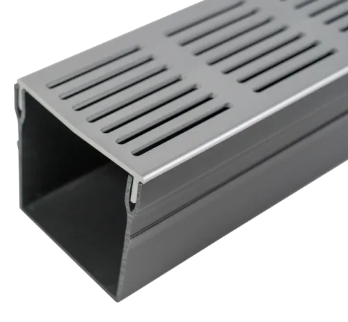 Star Drain Mini 65/60 Lijngoot - Grijs (Aluminium) 100cm-