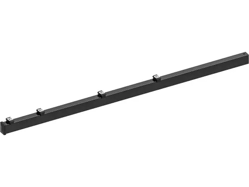 Hillfence met.paal+aansluitingset afdekkap 6x4x160cm zwart-Geleverd inclusief aansluitingset en afdekkap