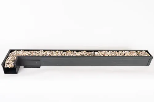 Top Stone 100/100 Lijngoot - Zwart (Aluminium) 100cm-Verschillende aansluitmogelijkheden