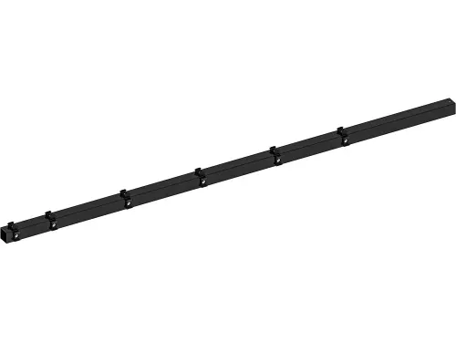 Hillfence h.paal+aansluitingset afdekkap 6x6x240cm zwart-Geleverd inclusief aansluitingset en afdekkap