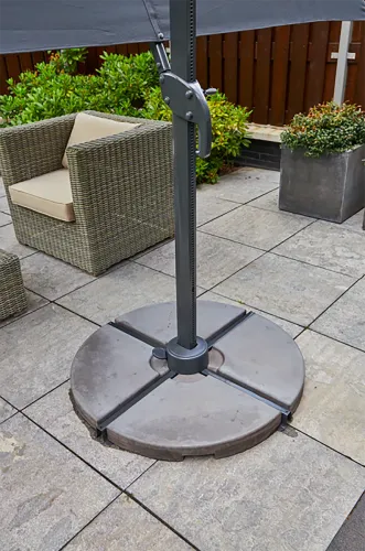 Parasolvoettegel Antraciet 25kg-Zorgt voor een stevige plaatsing