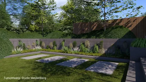 Schellevis Oudhollands Groenwand beplanting Grijs 100x20x20-Unieke