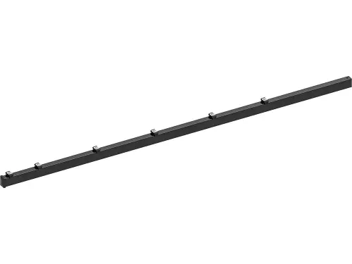 Hillfence met.paal+aansluitingset afdekkap 6x4x240cm zwart-Geleverd inclusief aansluitingset en afdekkap