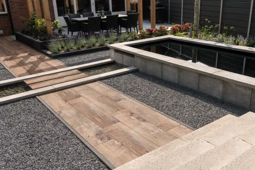 Ceramiton Palo 120x30x4cm Dark-Met afstandhouders