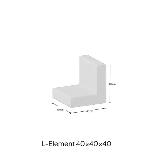 L-Element 40x40x40 Grijs-Snelle installatie