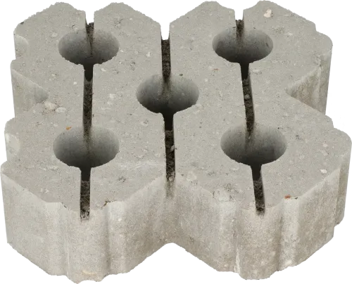 Grasbetontegel type W 40x40x12(rondom hol-dol + bovenzijde vlak) K85911 BK25-Waterdoorlatend