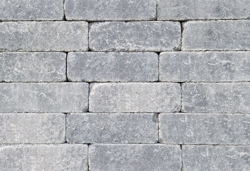 Stonique trommel longstone 7 cm grijs/zwart