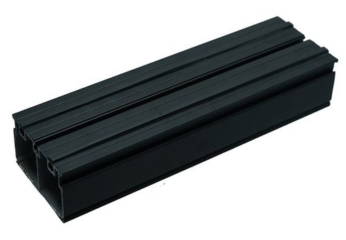 Structusol XL alu profiel ZWART ST45 lengte 2