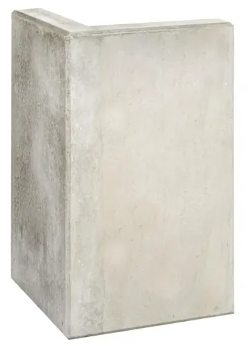 Hoek-L-Element 50x50x50x10cm Zichtbeton-