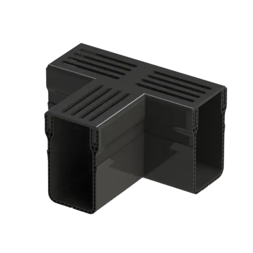 Star Drain 65/100 T-stuk - Zwart (Aluminium)-Optimale waterafvoer