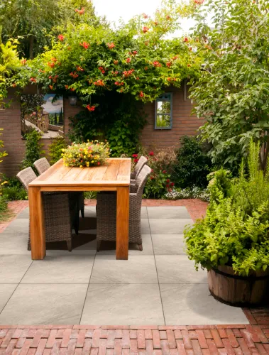 Ceramiton Canyon 60x60x4cm Greige-Met afstandhouders