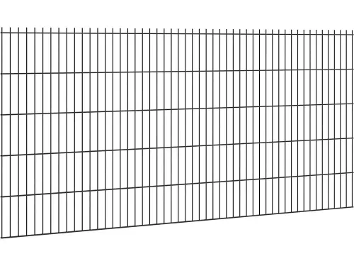Hillfence metalen scherm dubbele staafmat 250x103cm zwart-Privacy creëren i.c.m. klimplanten