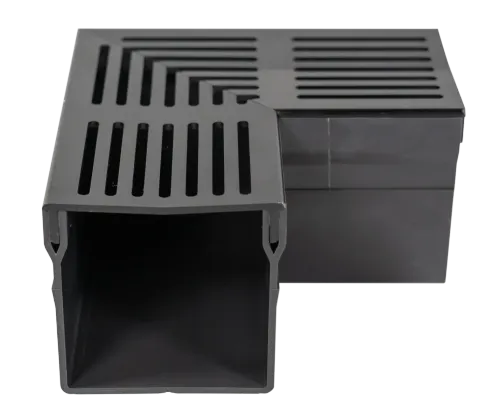 Star Drain Mini 65/60 Hoekstuk - Zwart (Aluminium)-Eenvoudige installatie