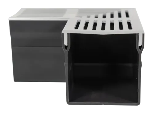 Star Drain Mini 65/60 Hoekstuk - Grijs (Aluminium)-Verschillende aansluitmogelijkheden