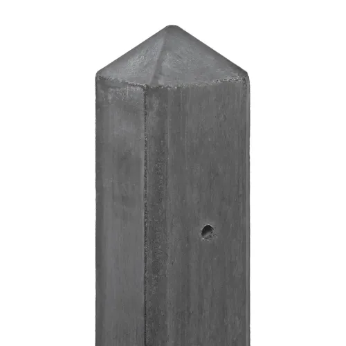 Beton-paal IJssel antraciet diamantkop 10x10x280cm T-model-