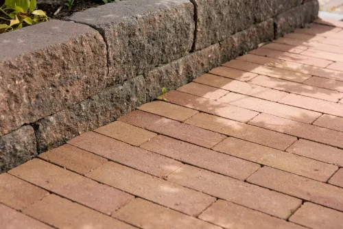 Strackstone+ Dikformaat 21x7x8 vlak wijnrood/oker genuanceerd PL3-