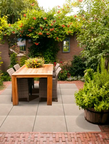 Passiona Greige 60x60x3cm-Voorzien van een mini facetrand