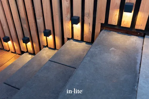 In-Lite Cubid Wall 12V - Dark Grey-Geschikt voor het verlichten van lage muren