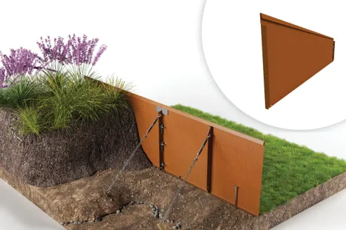 Rigidline (WS) Corten 56x220cm-Hoogwaardige kwaliteit