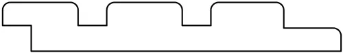 9x13x420-Zwart gespoten Douglas
