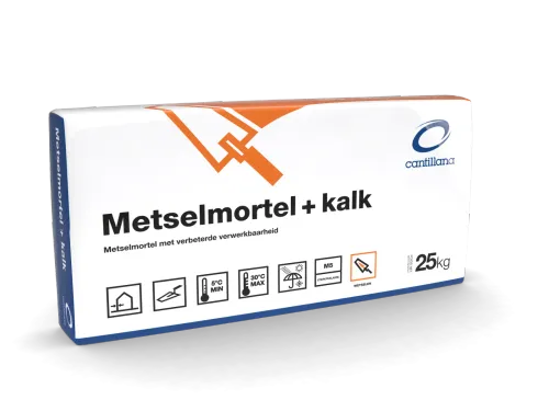Cantillana Metselmortel+kalk 120 M5 A/B PE zak 25kg-Enkel water toevoegen om gebruiksklaar te maken