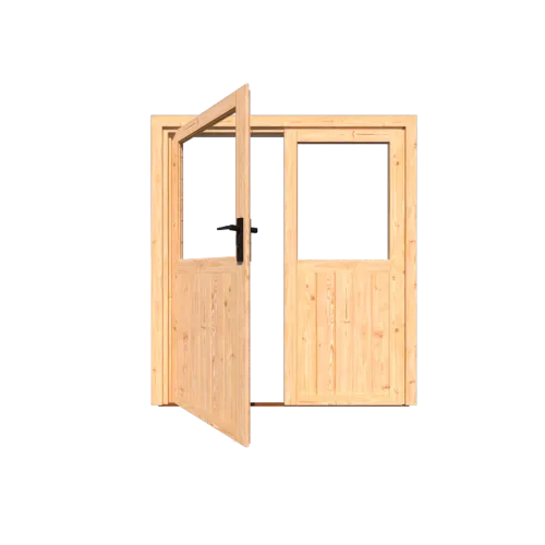Excellent/Elegant Dubbele deur Douglas Glas (losse roedes)-Inclusief hang- en sluitwerk