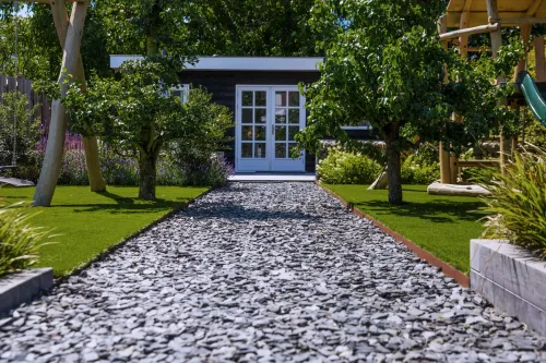 Canadian Slate Zwart 10-20mm 25kg-Blijft goed liggen door de platte vorm