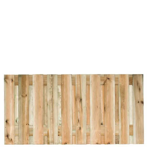 Tuinscherm Breukelen (19+2) Grenen groen geïmpregn.90x180cm-Groen geïmpregneerd grenen