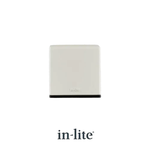 In-Lite Cubid Wall 12V - White-Geeft een subtiel sfeervol licht naar beneden