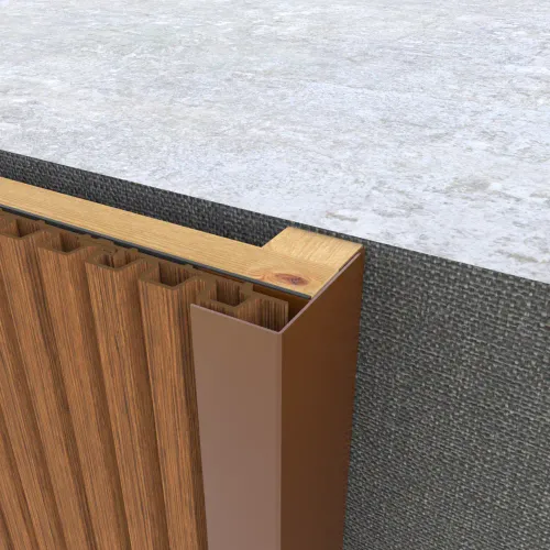 WPC WEO35-60 Alu F-profiel 65x80mm 300cm Teak-Zorgt voor een nette afwerking